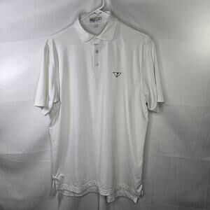 Peter Millar Summer Comfort White Golf Polo Size M